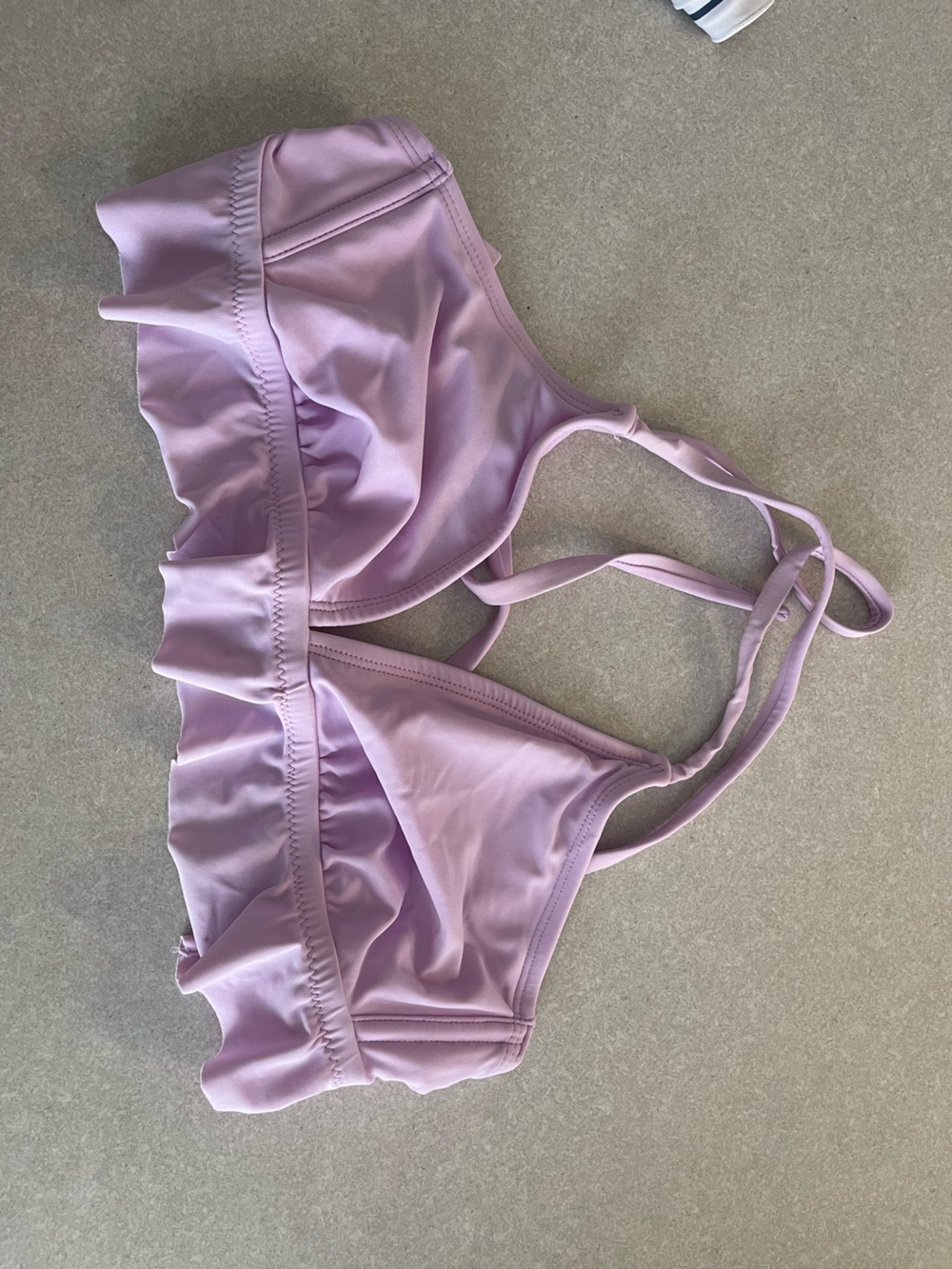 Ruffled Crossback Bikini Top